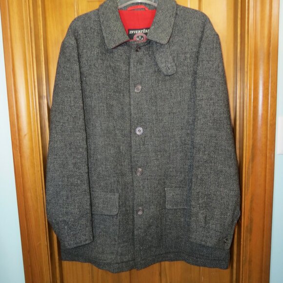Coatwrights Invertere Men's Wool Top Coat Grey Mark Shale Zip & Button Size 40R - Picture 4 of 14